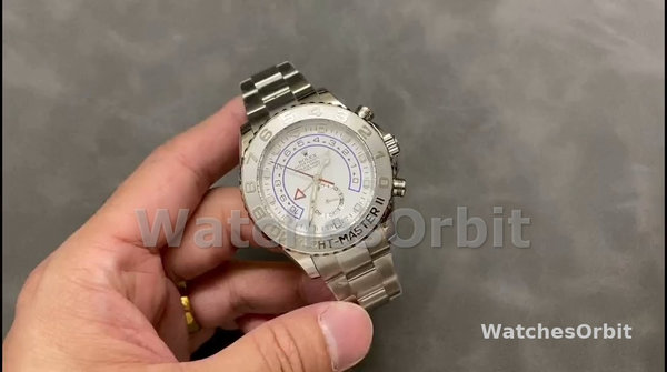 Men's Rolex Yacht‑Master II-116689, 44mm, Platinum, White Dial, Men’s White