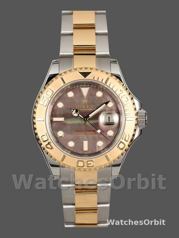 Rolex Yachtmaster 16623 Steel Yellow Gold Black MOP Dial 40MM Mens Replica Watch