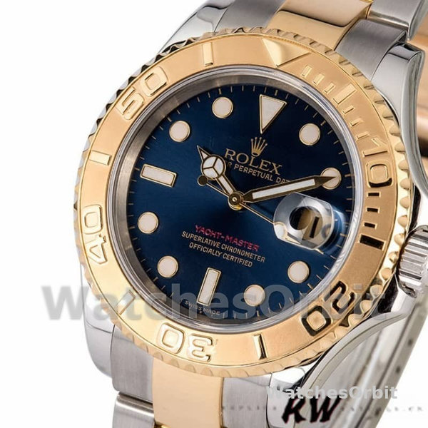 Men's Rolex Yacht-Master 40mm Men's-16623-Steel & Yellow Gold-Blue Dial Blue