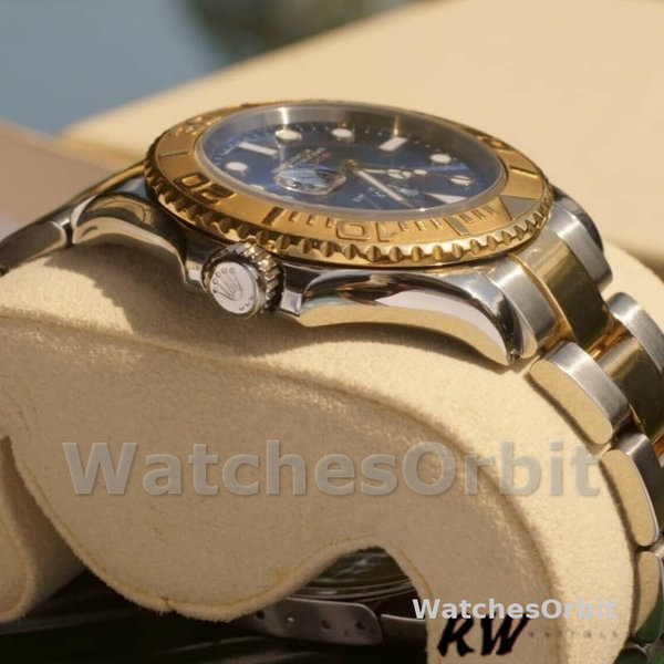 Mens Rolex Yacht-Master 40mm Mens-16623-Steel & Yellow Gold-Blue Dial Blue Replica Watch Image