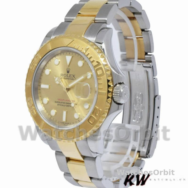 Mens Rolex Yacht-Master 40mm Mens-16623-Steel & Yellow Gold-Champagne Dial Champagne Replica Watch Image