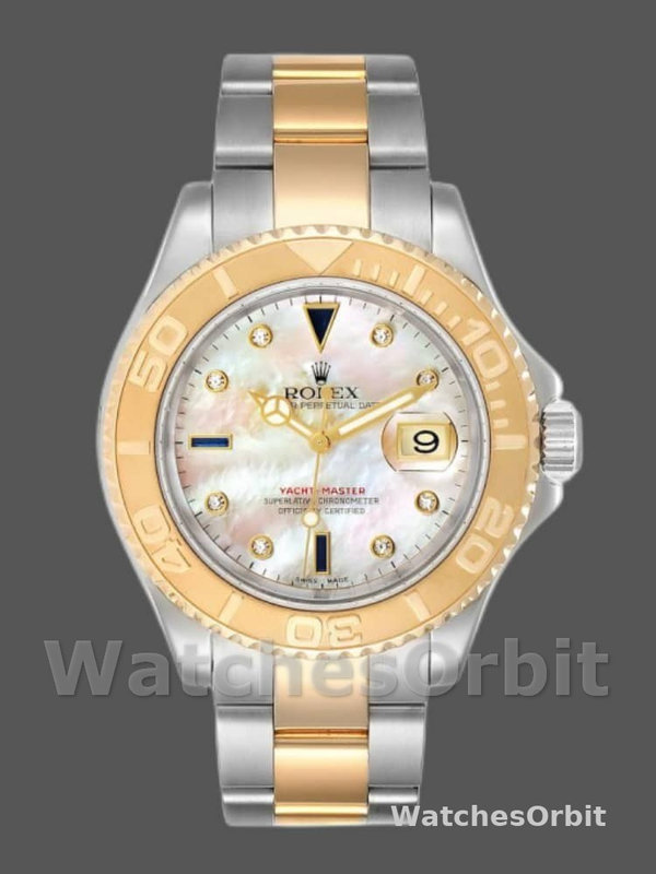 Rolex Yachtmaster 16623 Steel Yellow Gold Mother of Pearl White Dial 40MM Mens Replica Watch
