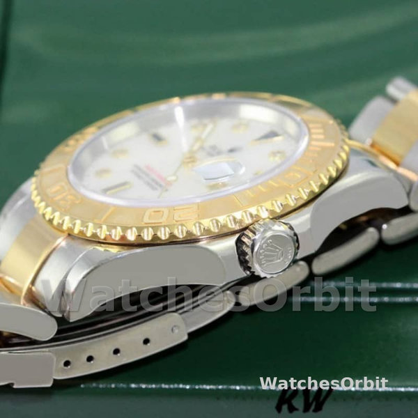 Mens Rolex Yacht-Master 40mm Mens-16623-Steel & Yellow Gold-MOP White Dial MOP Replica Image