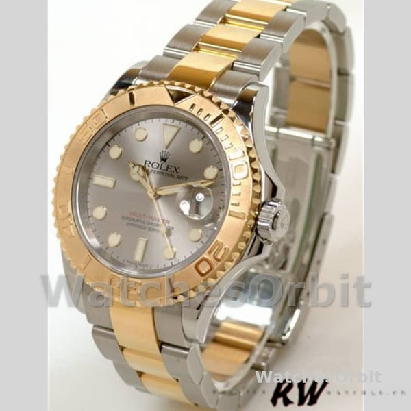 Mens Rolex Yacht-Master 40mm Mens-16623-Steel & Yellow Gold-Rhodium Grey Dial Grey<br /> Replica Watch Image