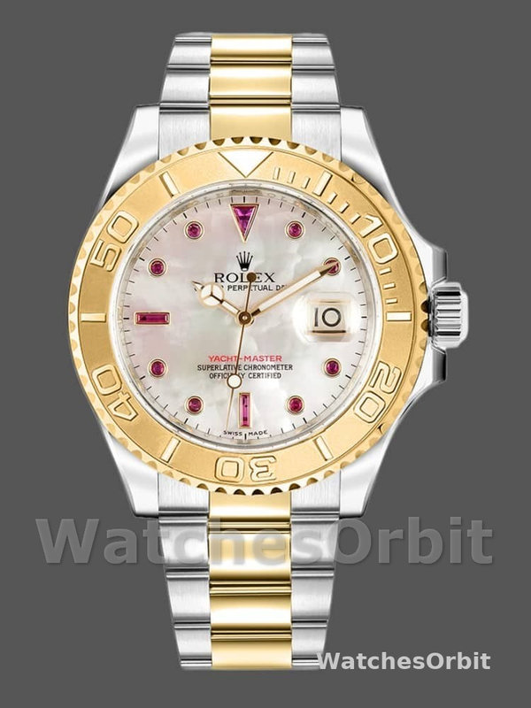 Rolex Yachtmaster 16623 Steel Yellow Gold White MOP Dial 40MM Mens Replica Watch