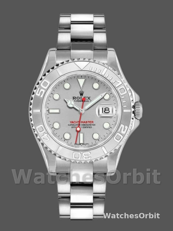 Rolex Yachtmaster 168622 Platinum Stainless Steel Silver Dial 35mm Unisex Replica Watch