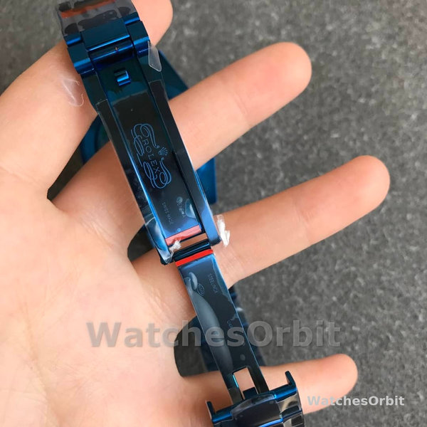 Replica Rolex Sky-Dweller Blu DLC 40MM in acciaio inossidabile Uomo Quadrante blu