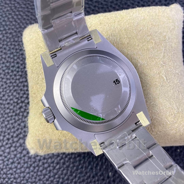 Mens Rolex Submariner DIW Persimmon Orange Edition 116610LN Red Ceramic Bezel Black Replica Watch Image